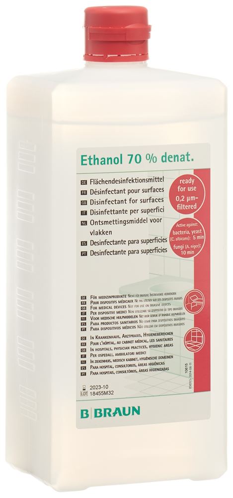 BRAUN alcool 70 % pour surfaces fl oval 1 lt