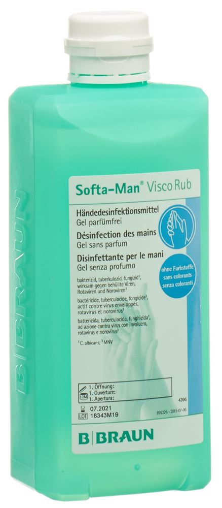 SOFTA-MAN VISCORUB désinf mains fl 500 ml
