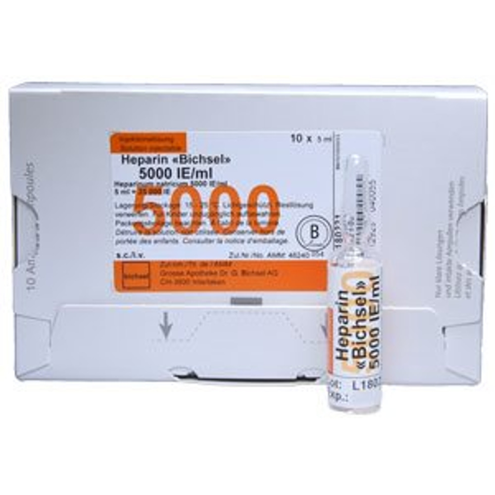 HEPARIN Bichsel 5000 I.E./ml sol perf 10x5 mL