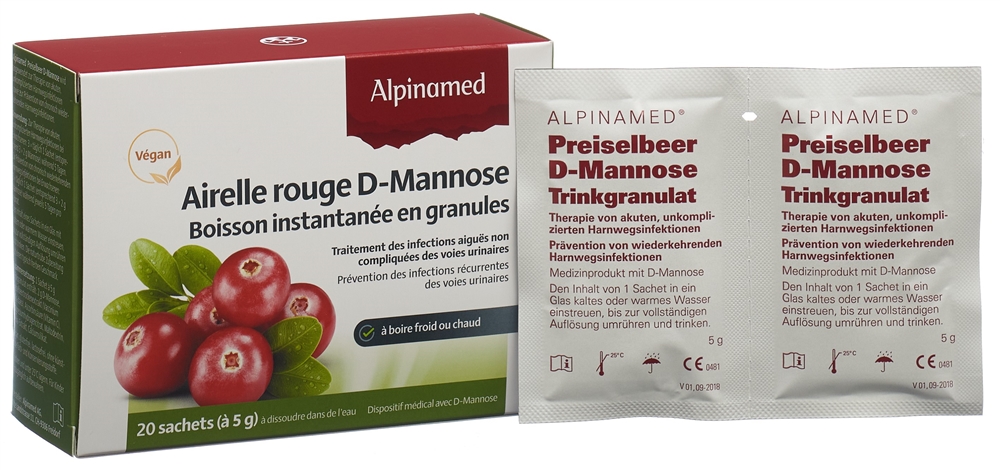 ALPINAMED Preiselbeer D-Mannose Gran 20 Btl 5 g