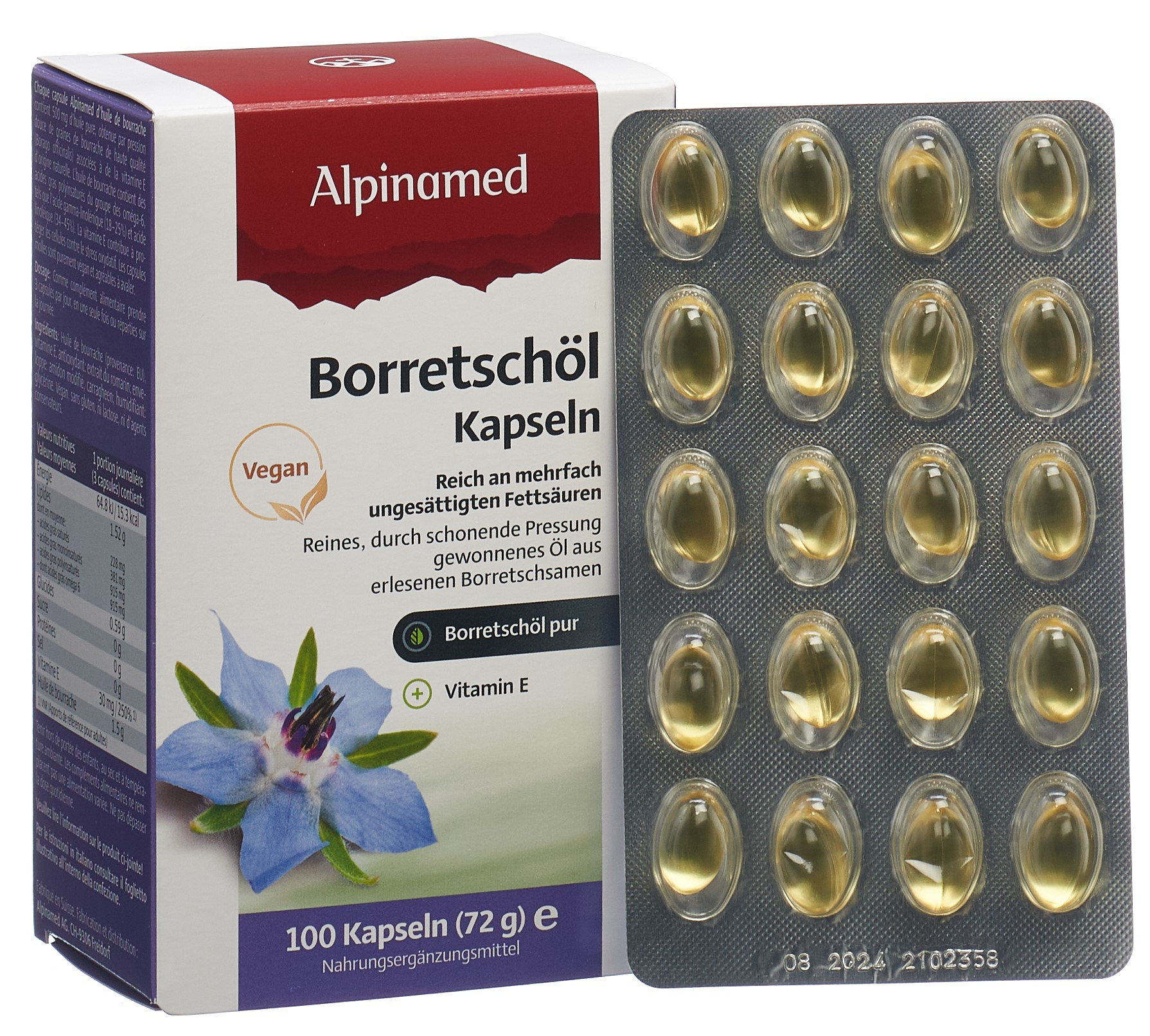 ALPINAMED Borretschöl Kaps 100 Stk