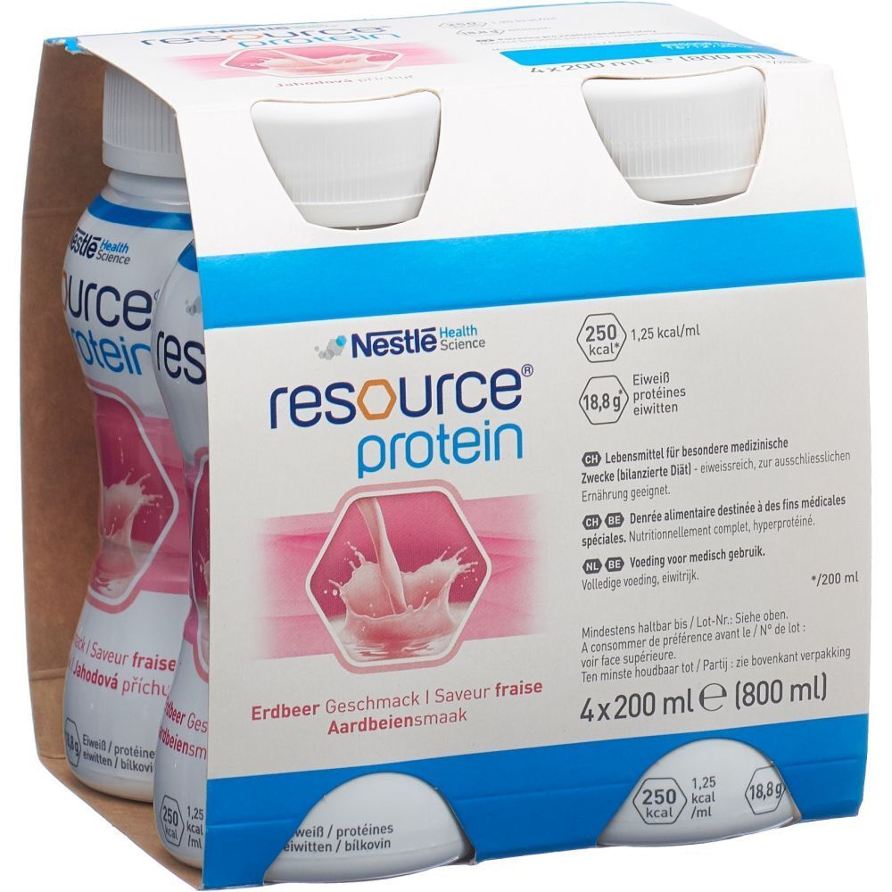 Resource Protein liq fraise, , Resource Protein liq fraise 4x 200 ml