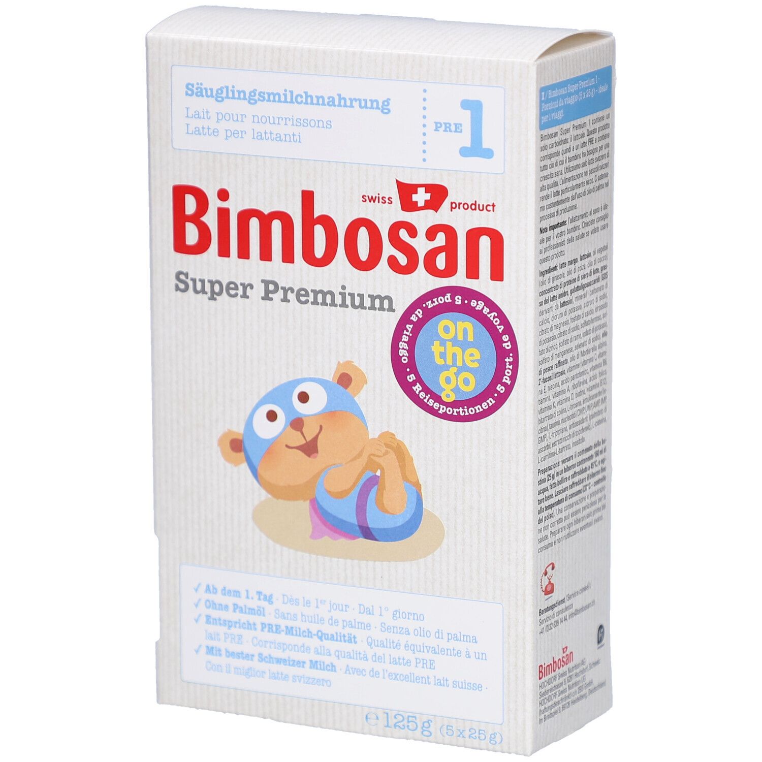 BIMBOSAN Super Premium 1 Säugling Reise 5 Btl 25 g