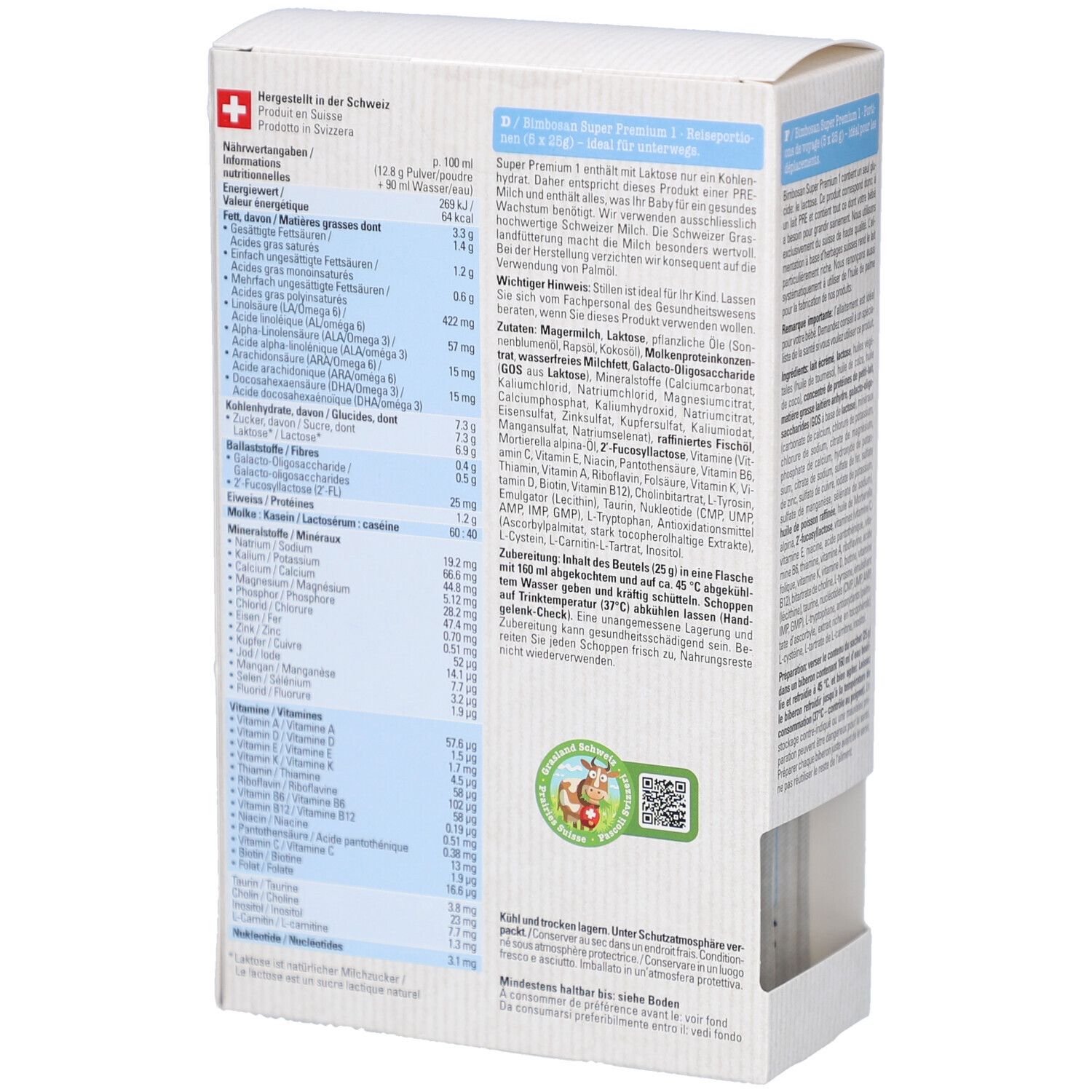 BIMBOSAN Super Premium 1 Säugling Reise 5 Btl 25 g