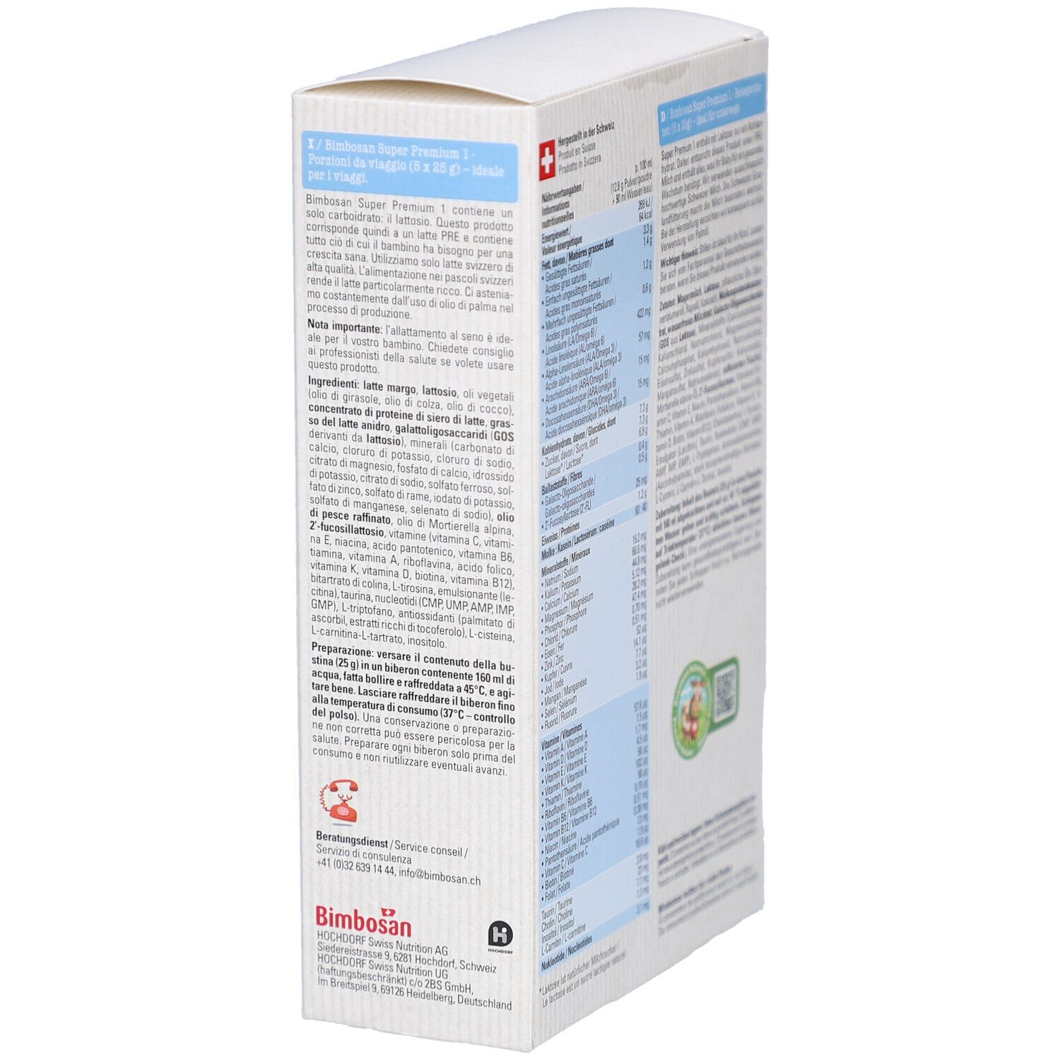 BIMBOSAN Super Premium 1 Säugling Reise 5 Btl 25 g