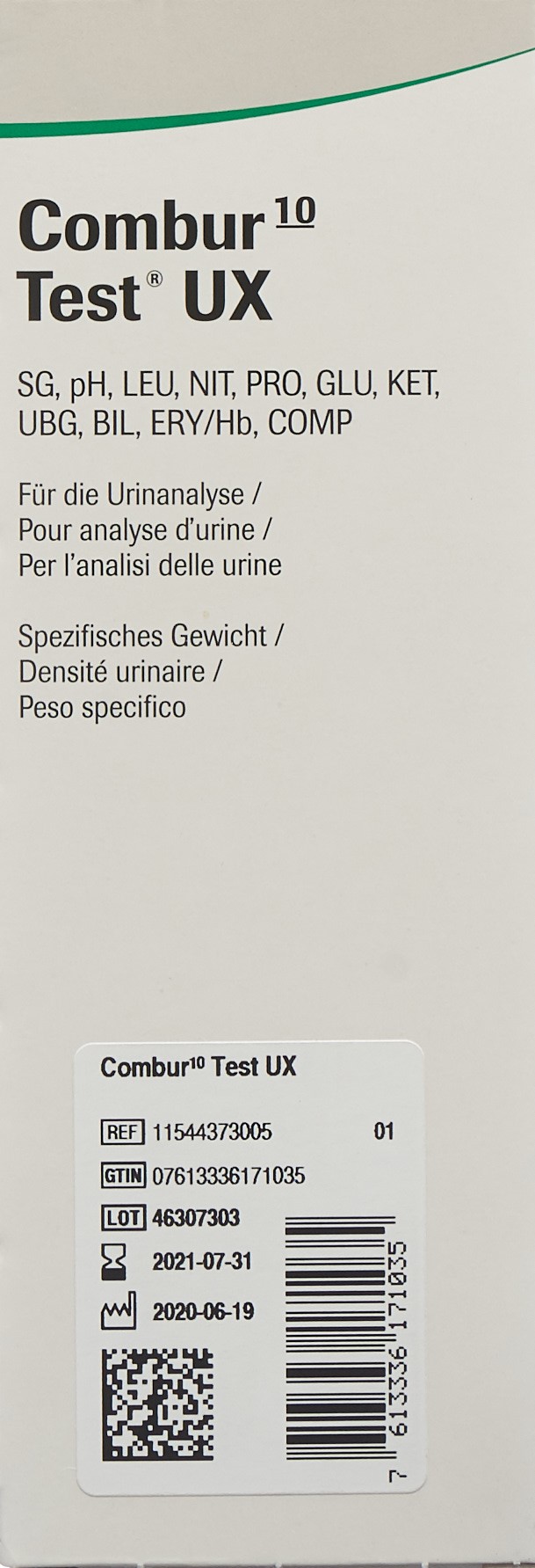 COMBUR 10 TEST UX bandelettes all/fr/it 100 pce