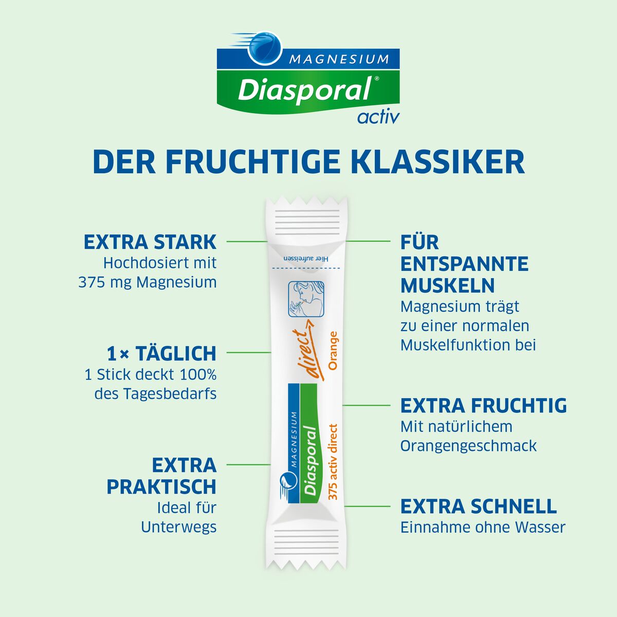MAGNESIUM DIASPORAL Activ Direct orange 60 Stk