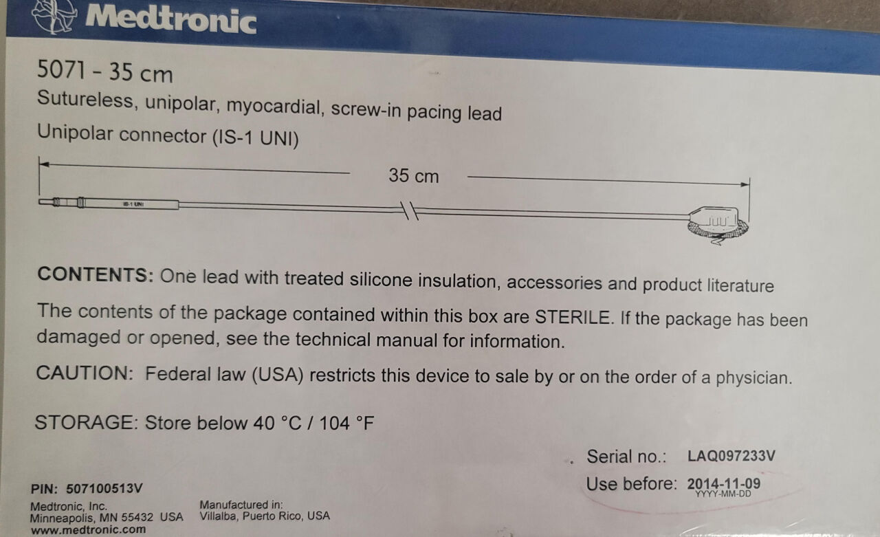 LEAD 5071-53  LEAD-UNI MYOCARDIAL SCREW-