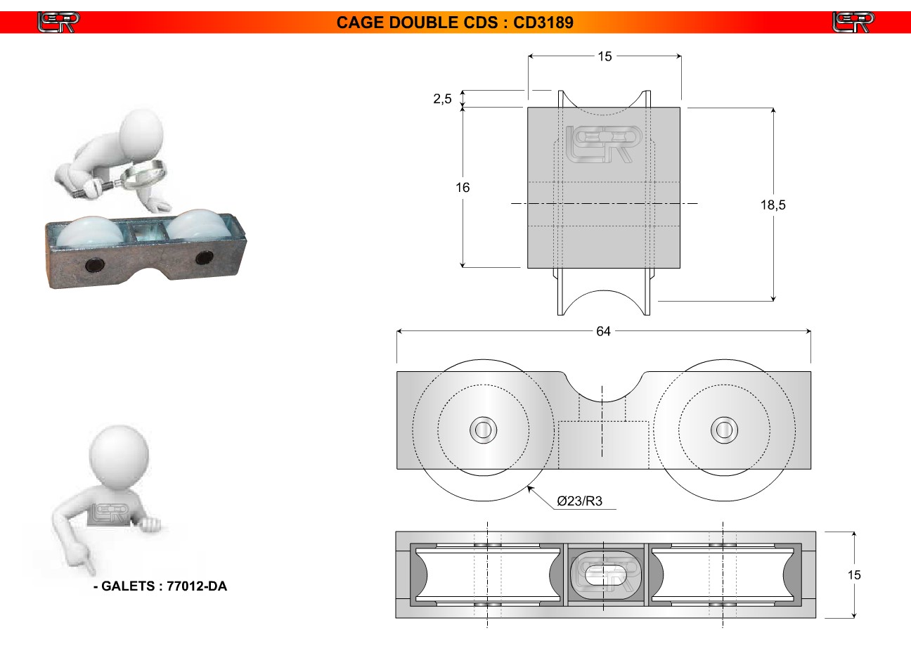 CAGE 2969255INT CLYDESDL 18 0 DEG 12X55