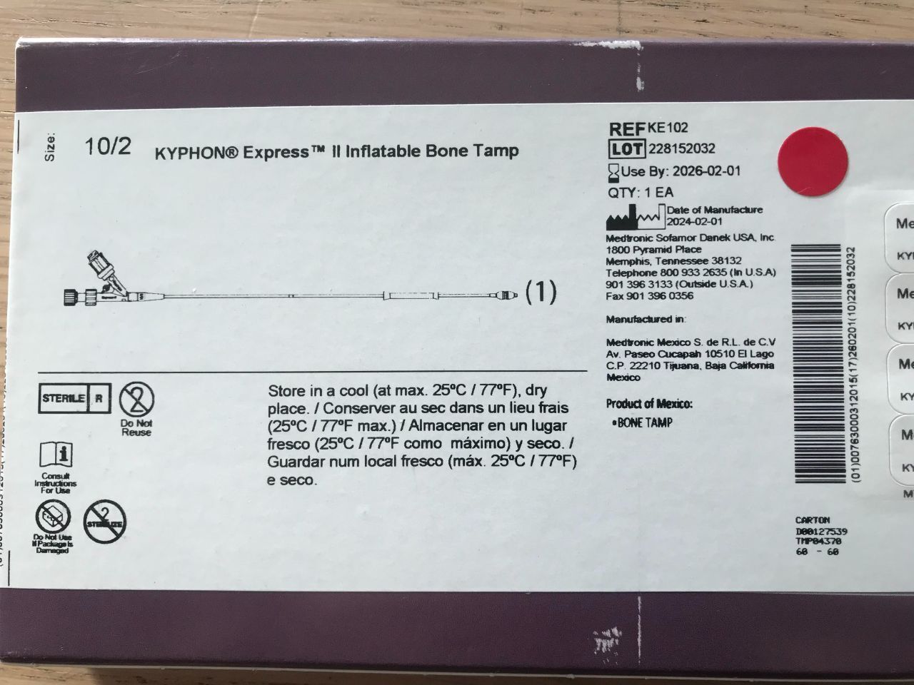 TAMP K15A IBT  KYPHX EXPRESS  SIZE 10/2