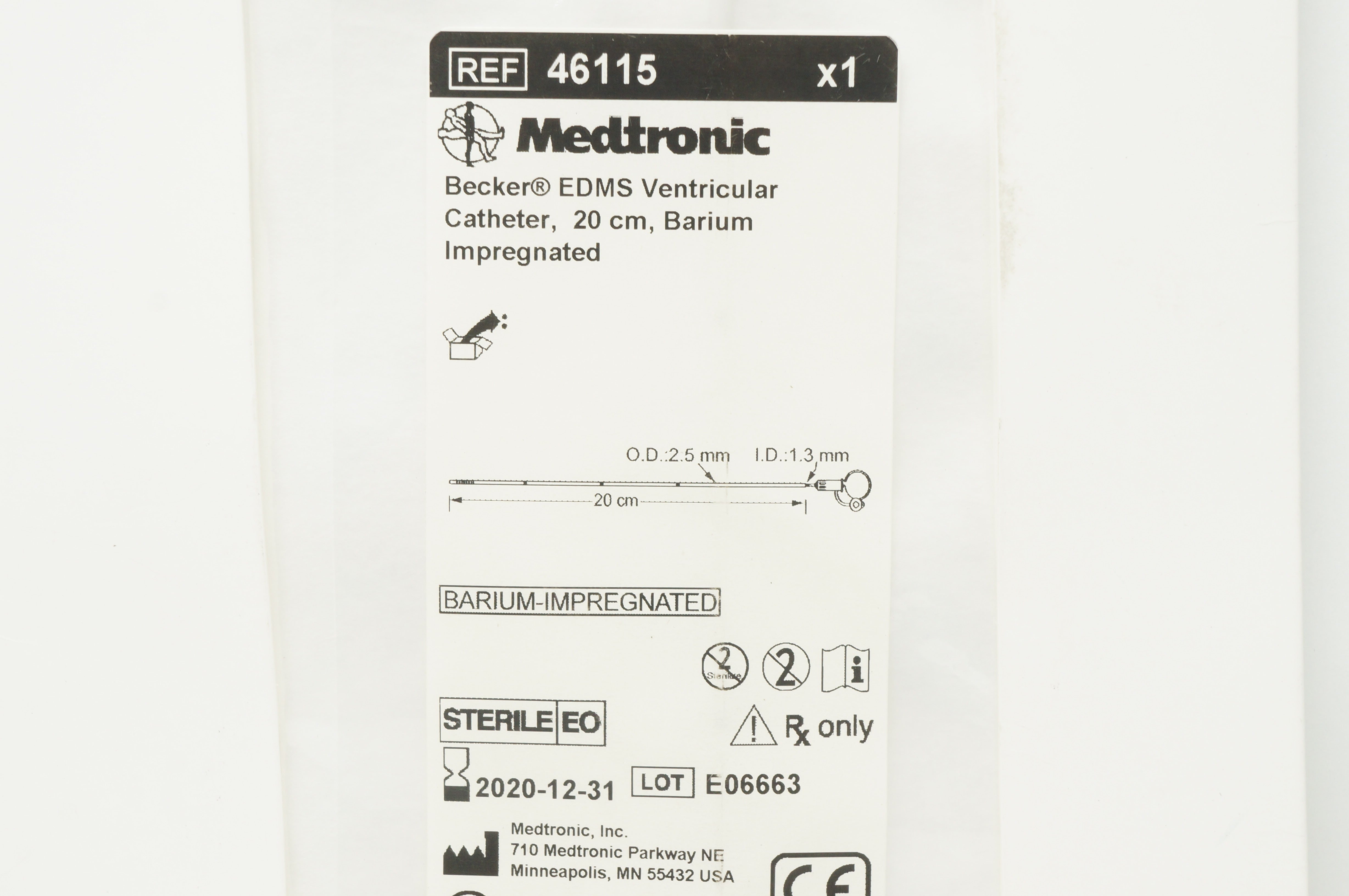 EDMS 46115 BECKER VENT CATH 20CM