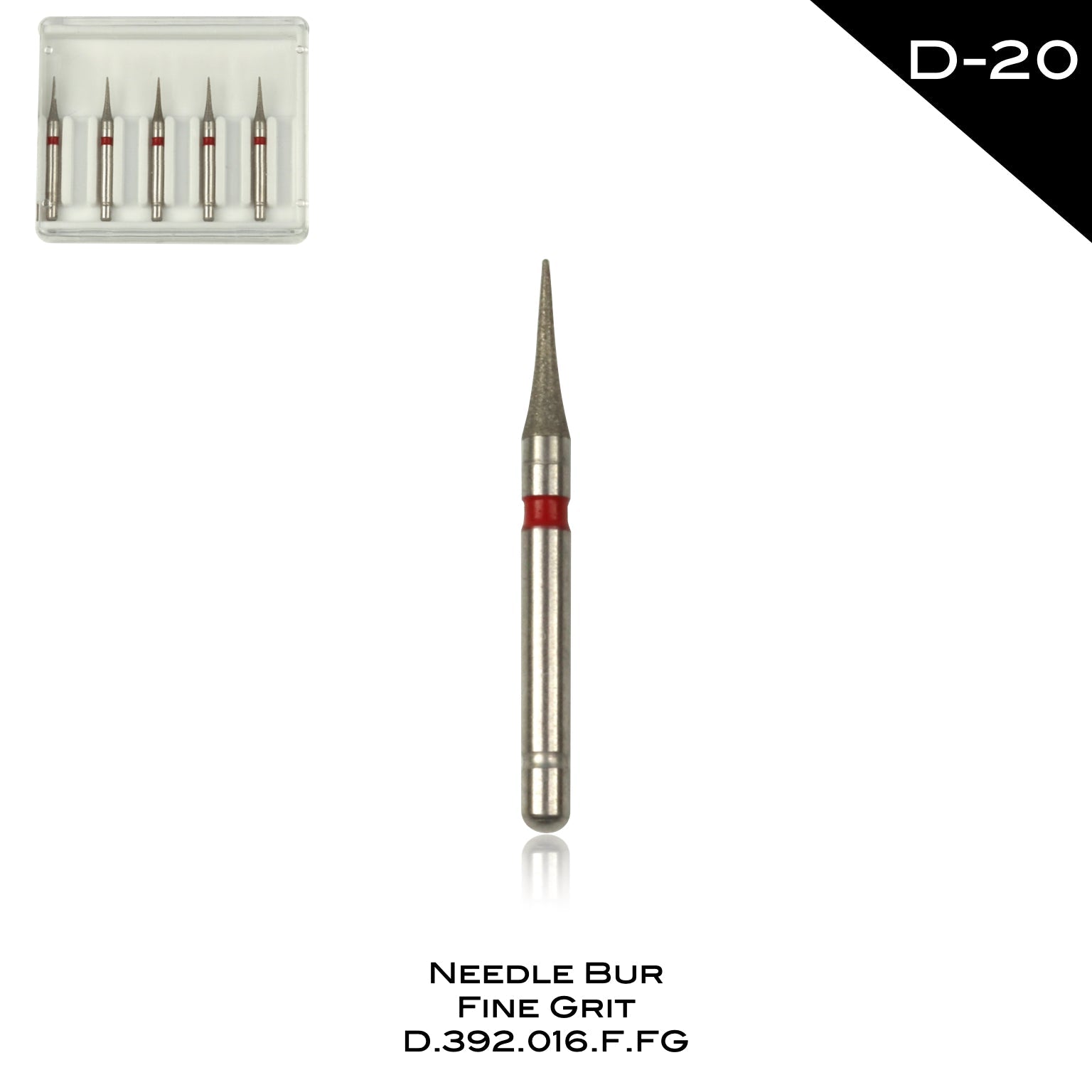 BUR 31132565 2.5MM FINE DIAMD MED LENGTH