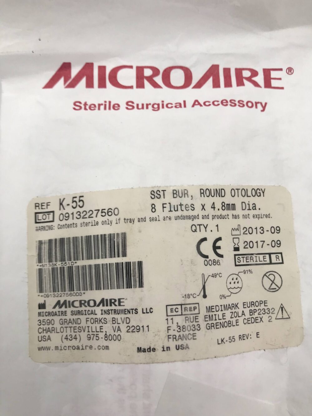 BUR 31141575 5PK 1.5MM 75MM L ROUND SST