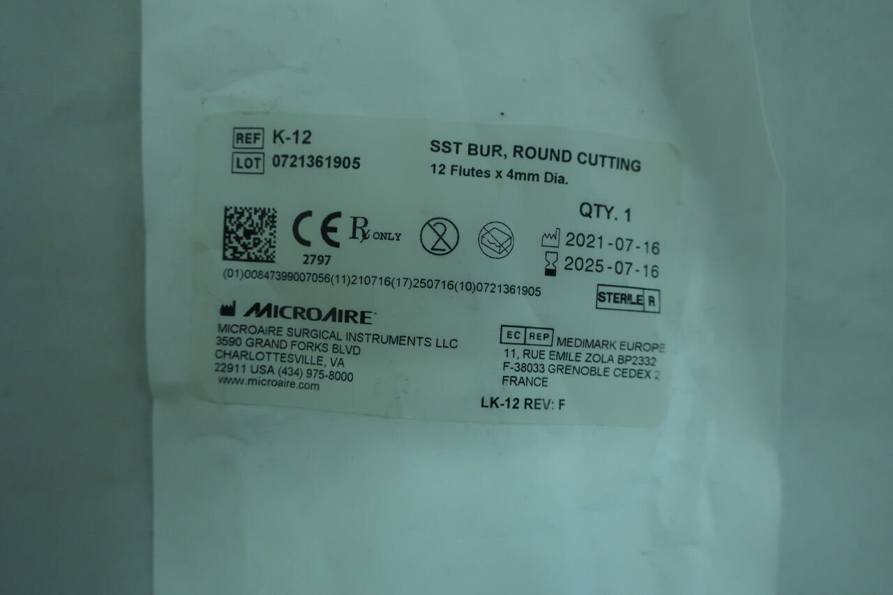 BUR 31144064A 5PK 4MM 64MM L ROUND SST