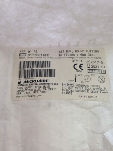 BUR 31146051A 5PK 6MM 51MM L ROUND SST