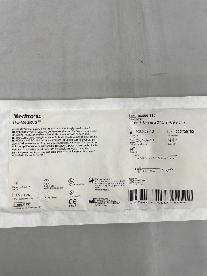 CANNULA 96600-119 BIO-MEDICUS 19FR EA