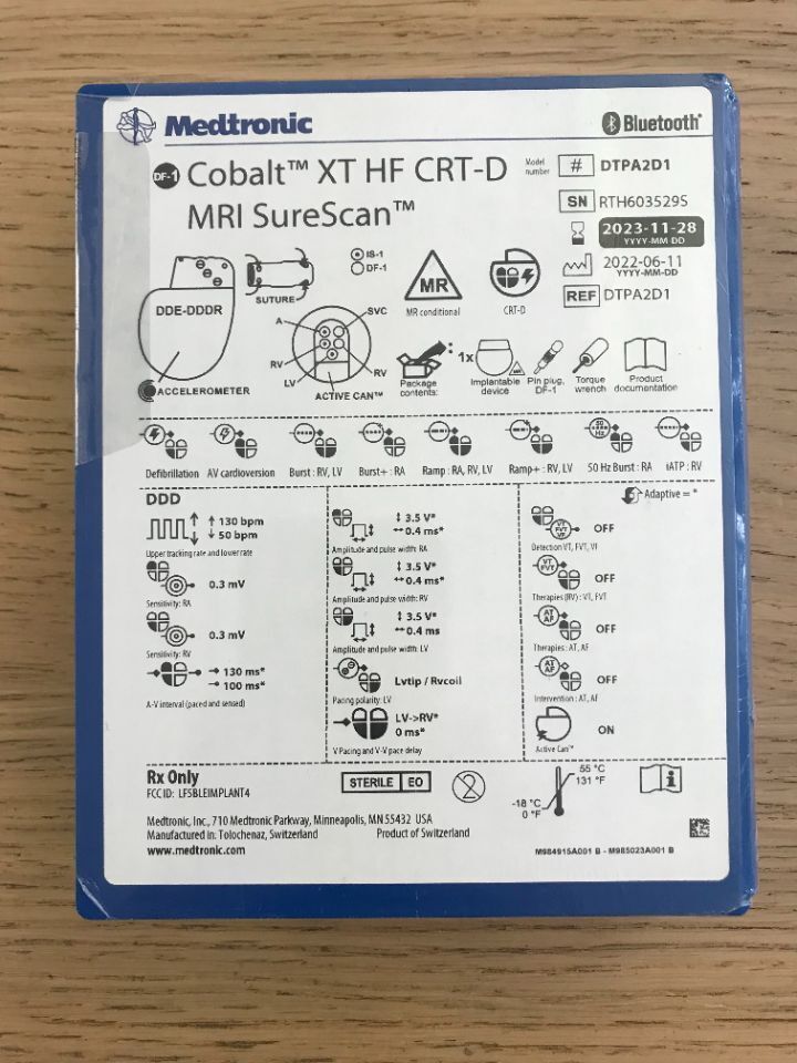 CRTD COBALT XT HF QUAD MRI IS4 DF1