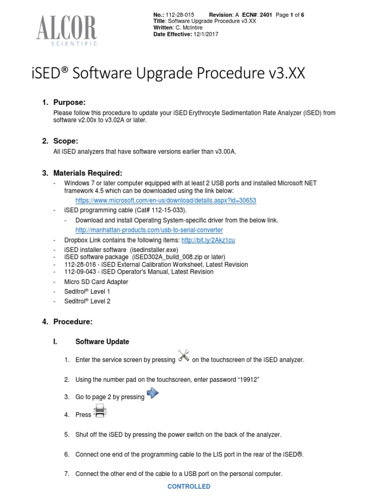 SOFTWARE 1898072 IPC UPGRADE V2.7.3.0