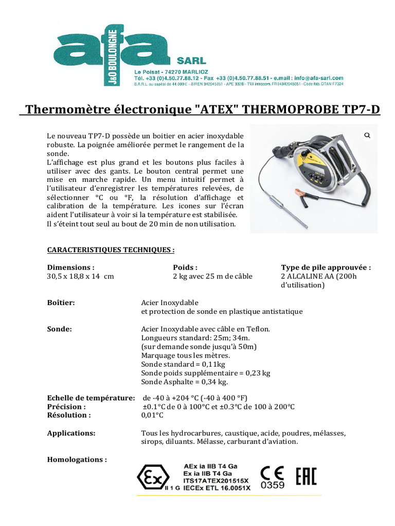 PROBE TP  TEMPERATURE PROBE