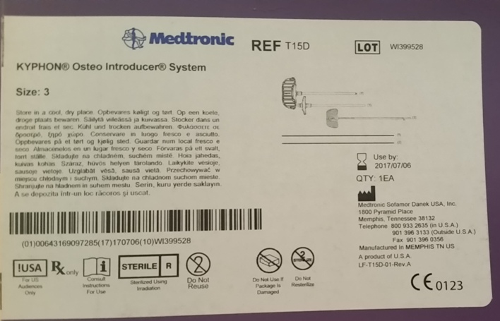 INTRODUCER T34C KYPHON EX ADV OSTEO