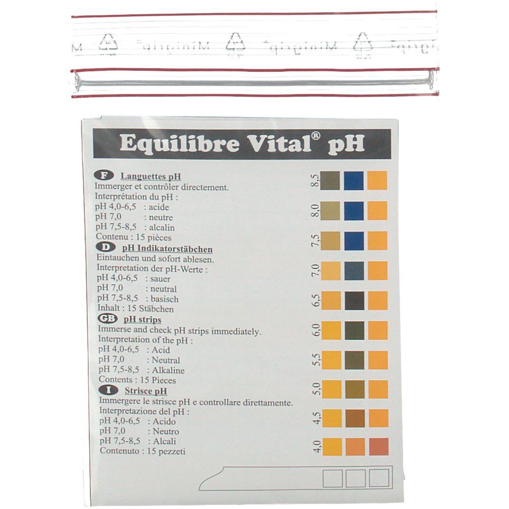 SOLEIL VIE EQUILIBRE VITAL PH Test Stäbchen 15 Stk