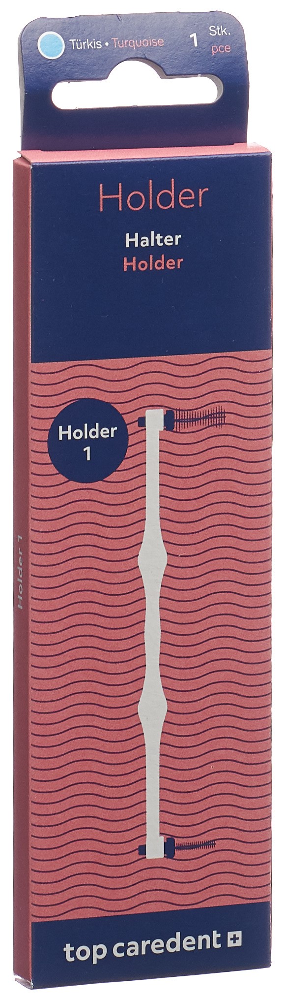 TOP CAREDENT Holder 1 Halter Interdental L türkis