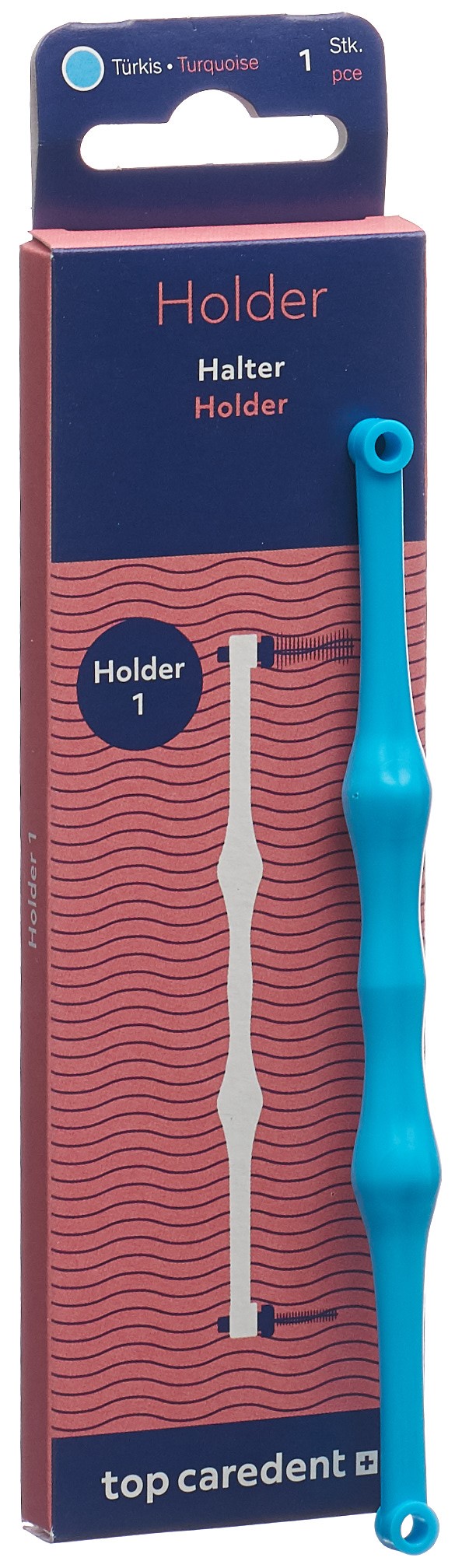 TOP CAREDENT Holder 1 Halter Interdental L türkis