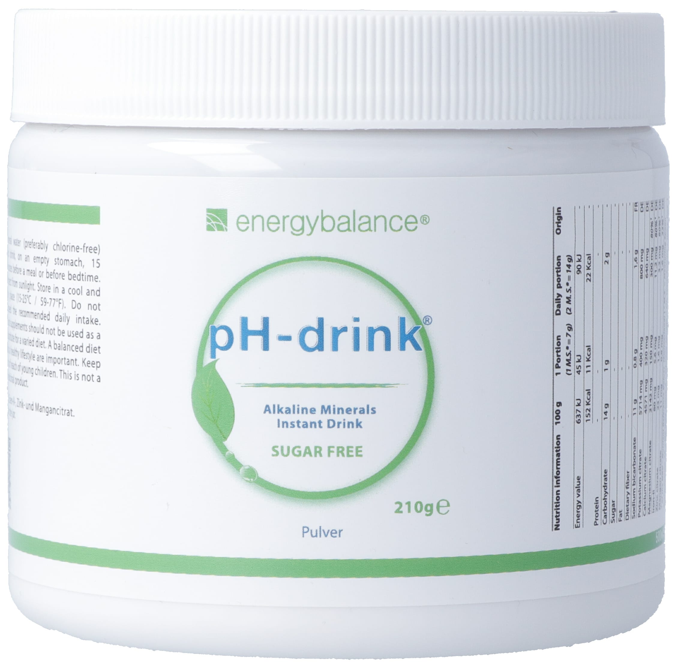 ENERGYBALANCE pH-drink sugar-free Ds 210 g