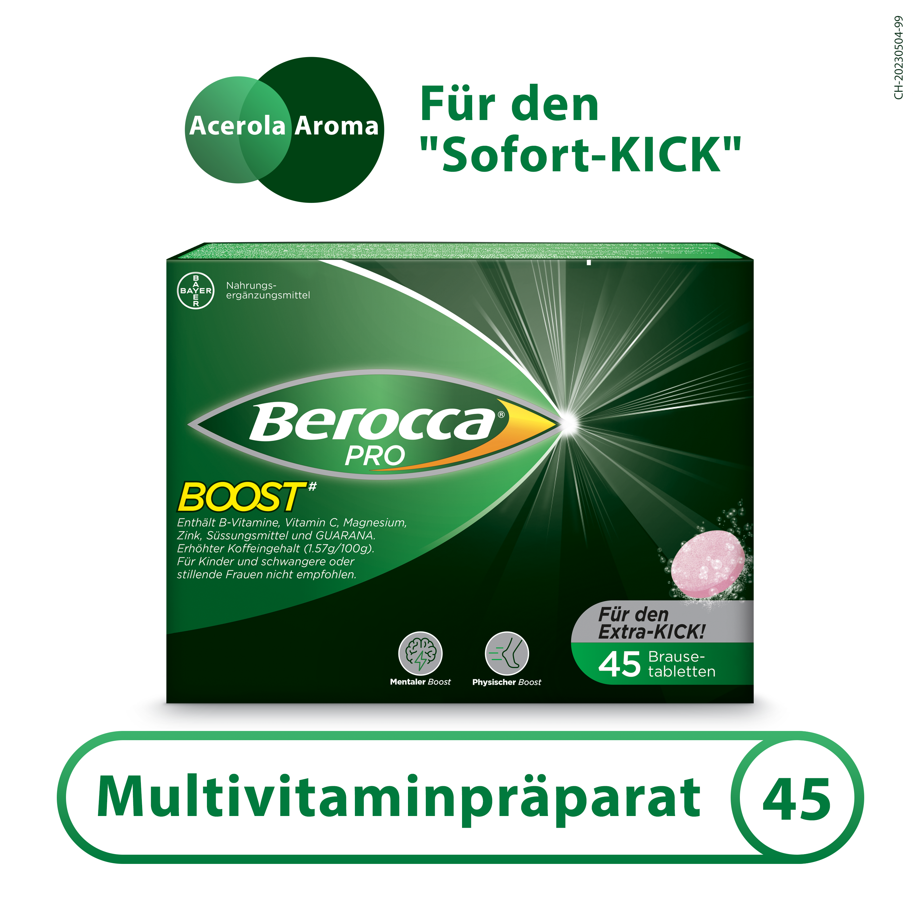 BEROCCA PRO Boost Brausetabl 45 Stk