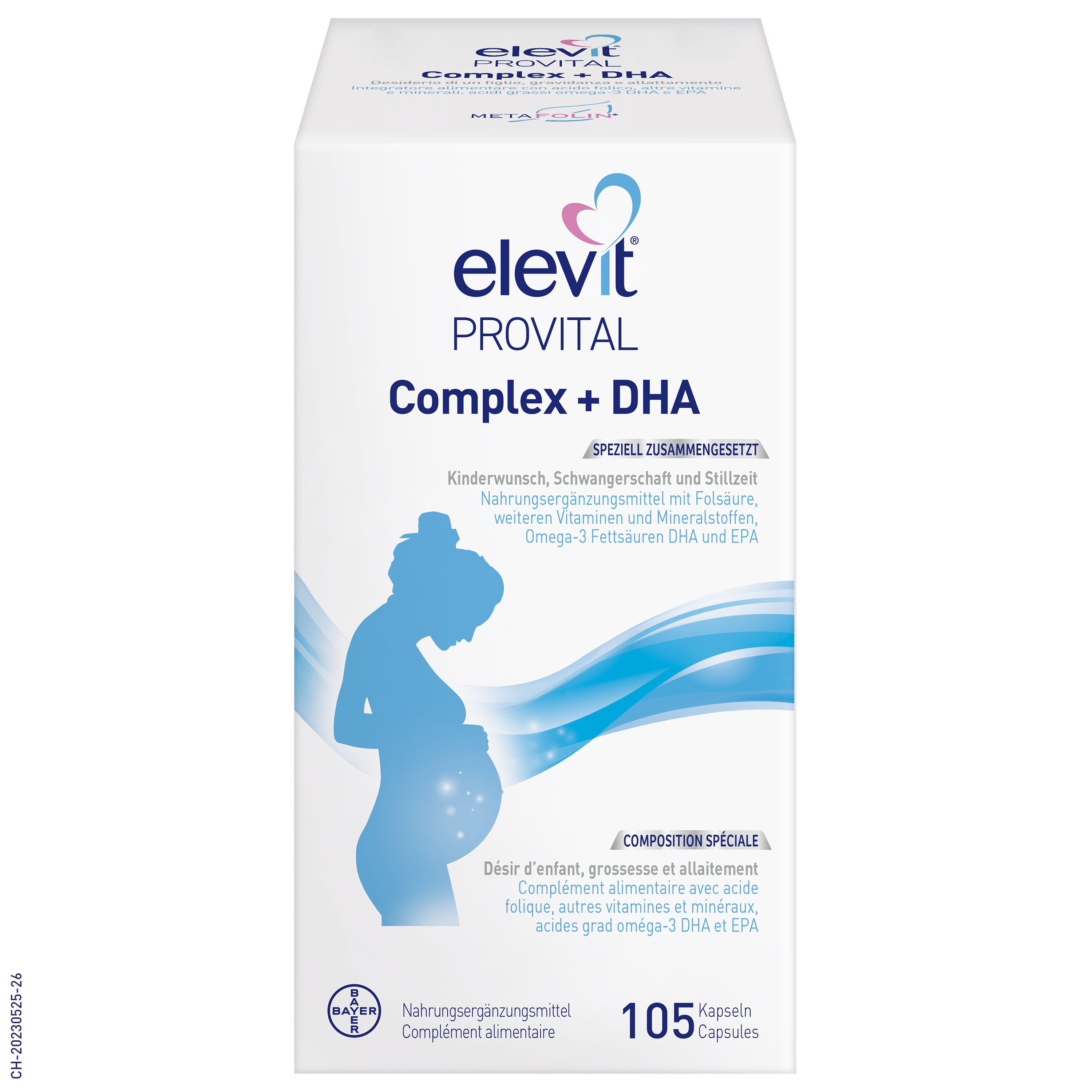 ELEVIT Provital Complex + DHA Kaps 105 Stk