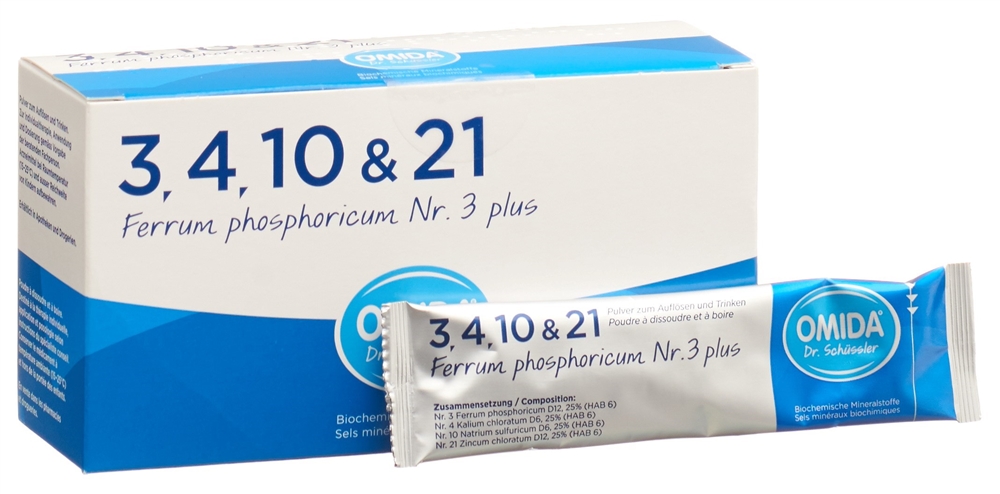 OMIDA SCHÜSSLER Nr3 Ferr phos plus Plv Btl 12 Stk