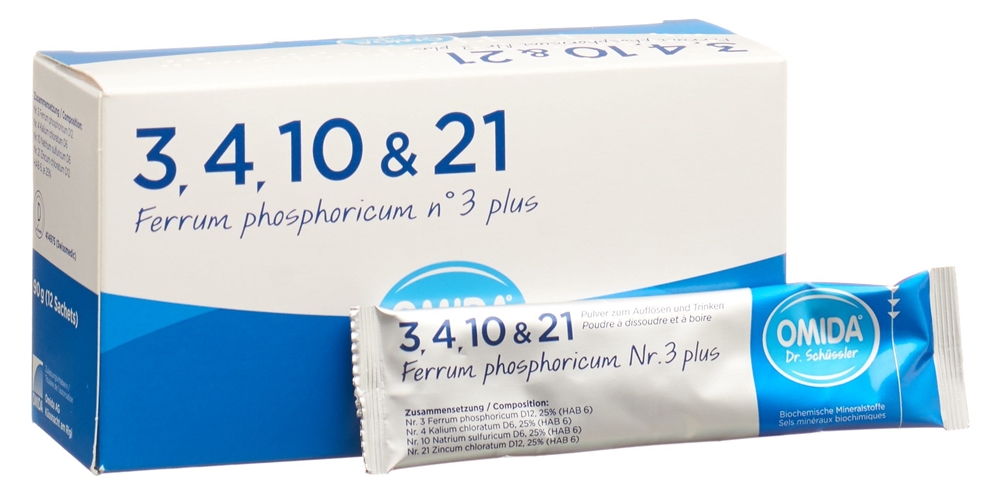 OMIDA SCHÜSSLER Nr3 Ferr phos plus Plv Btl 12 Stk
