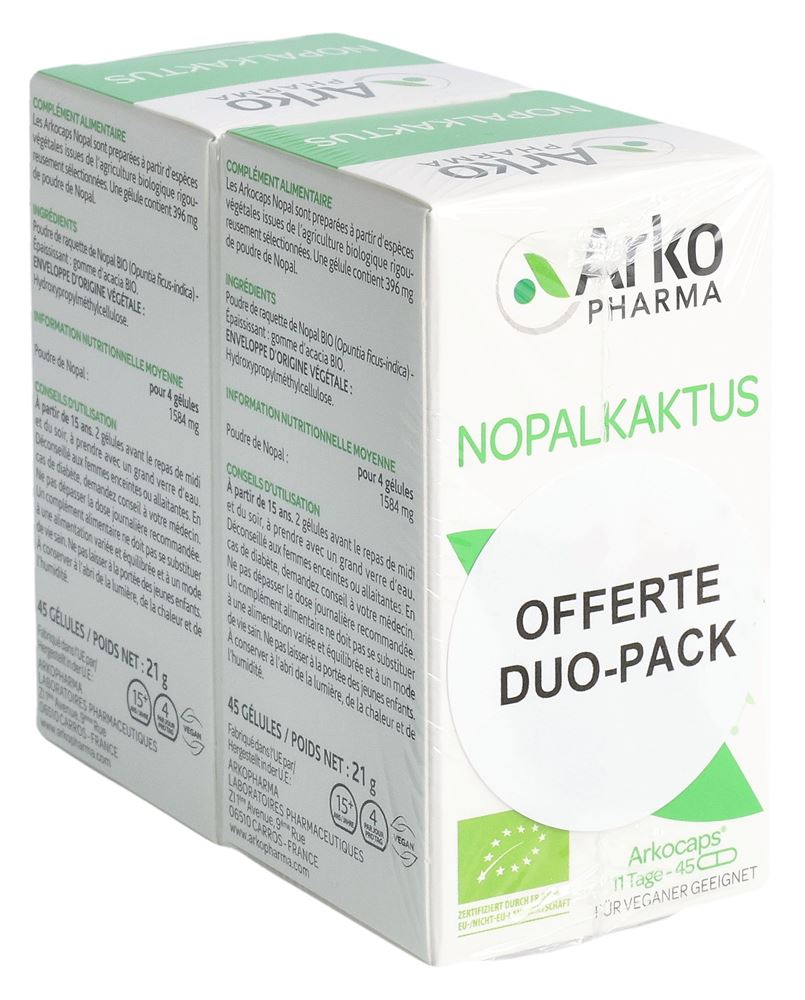 ARKOCAPS Nopalkaktus Kaps VG Duo 2 x 45 Stk
