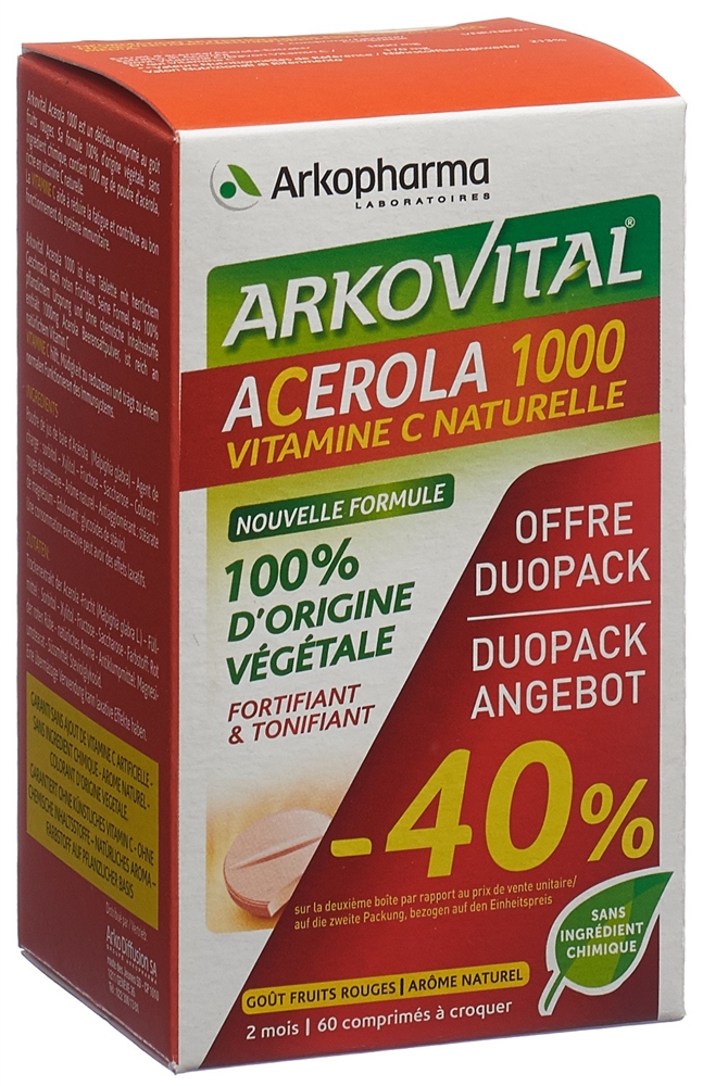 ARKOVITAL Acerola Arko Tabl 1000 mg Duo 2 x 30 Stk