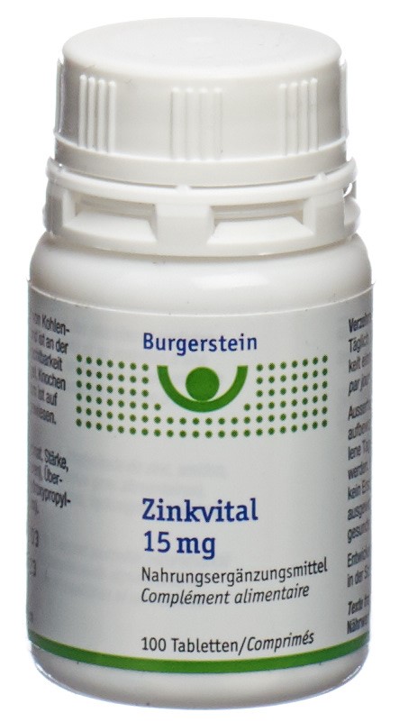 BURGERSTEIN Zinkvital Tabl 15 mg Ds 100 Stk