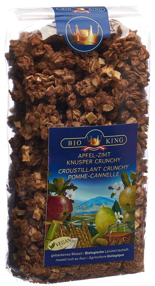 BIOKING Knusper Crunchy Apfel Zimt 375 g