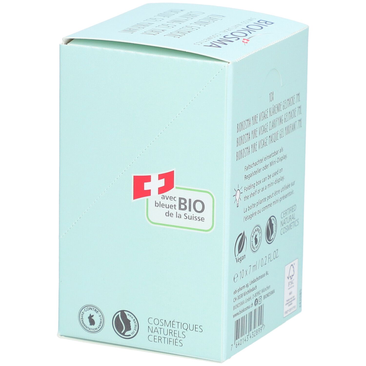 BIOKOSMA PURE Visage Klärende Gelmaske 10 x 7 ml