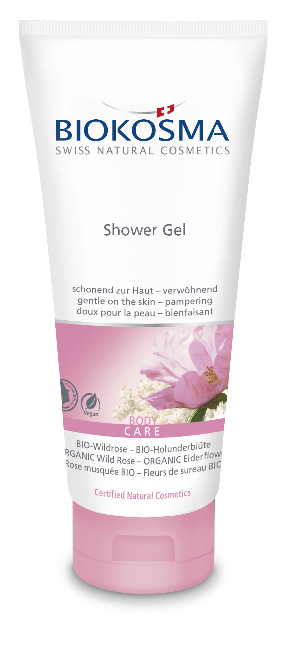 BIOKOSMA Shower Gel Wildrose Holunderb BIO 200 ml