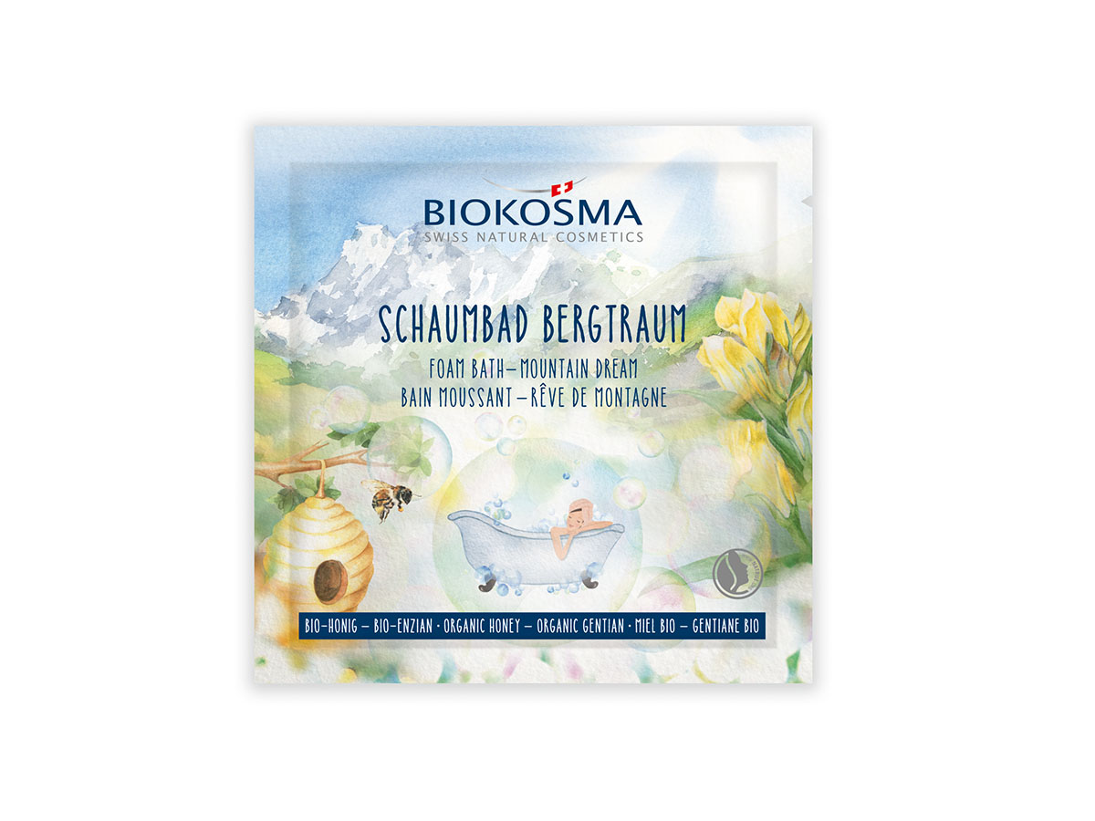 BIOKOSMA Schaumbad Bergtraum Honig Enz BIO 25 ml
