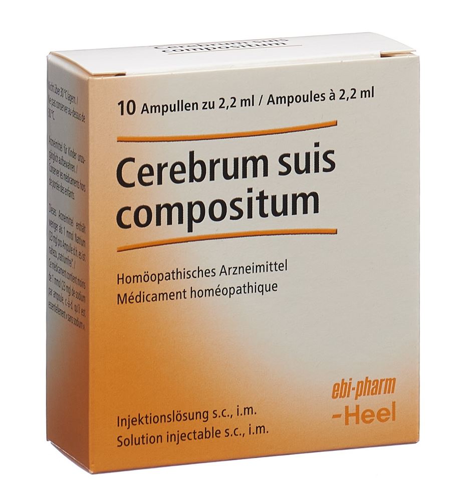 CEREBRUM SUIS COMP Heel Inj Lös 10 Amp 2.2 ml