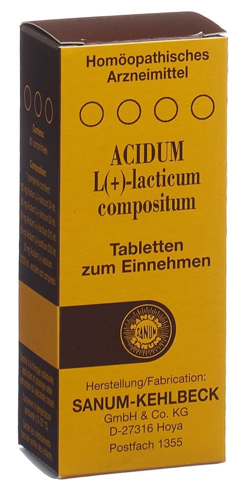 SANUM Acidum L(+)lacticum comp Tabl 80 Stk