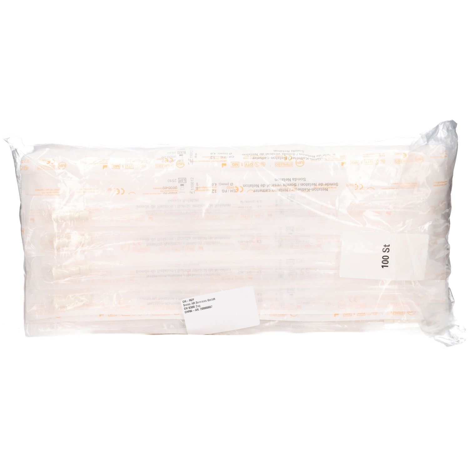 QUALIMED Katheter CH12 40cm Nelaton PVC st 100 Stk