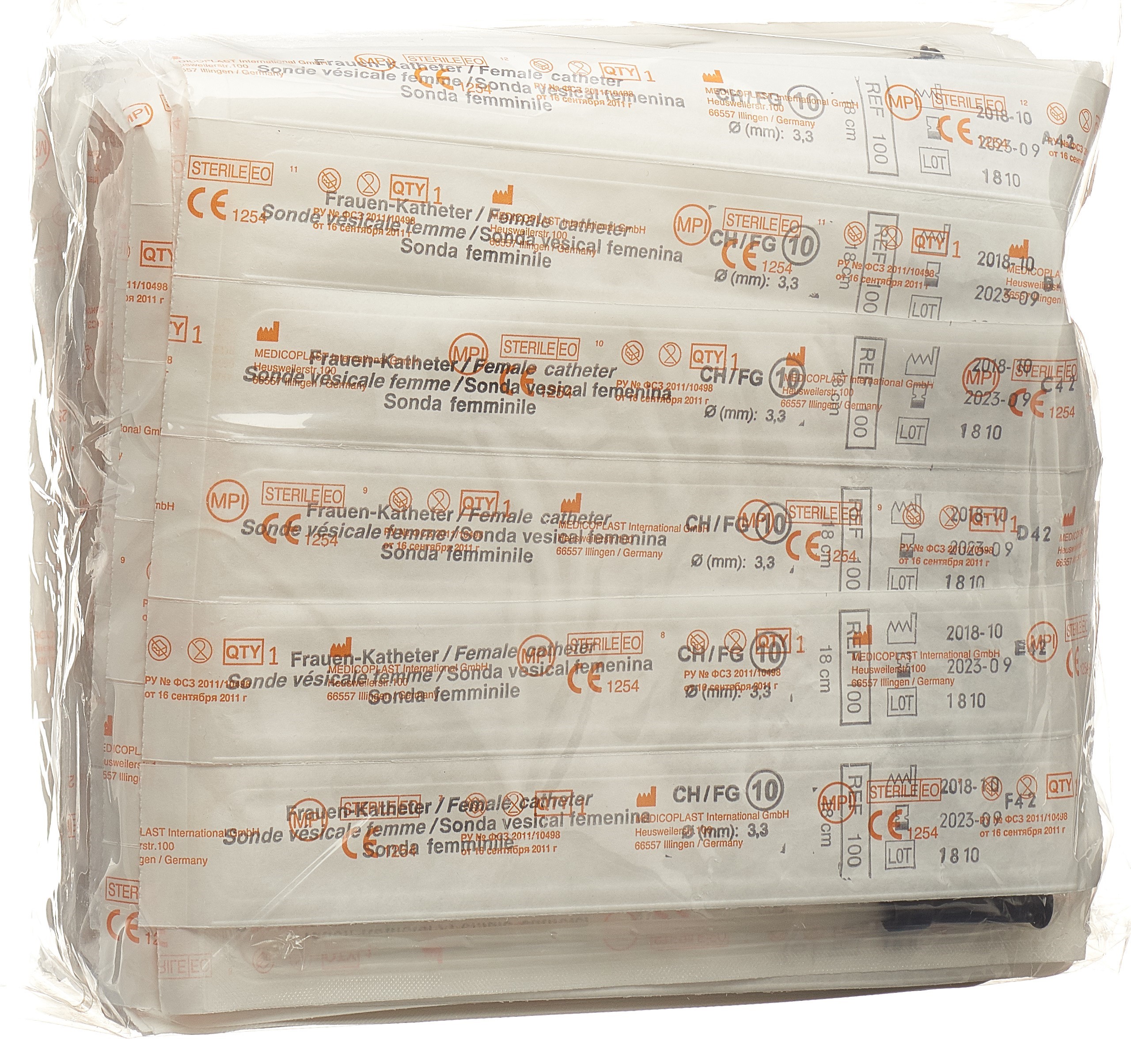 QUALIMED Frauenkatheter CH10 18cm PVC st 100 Stk