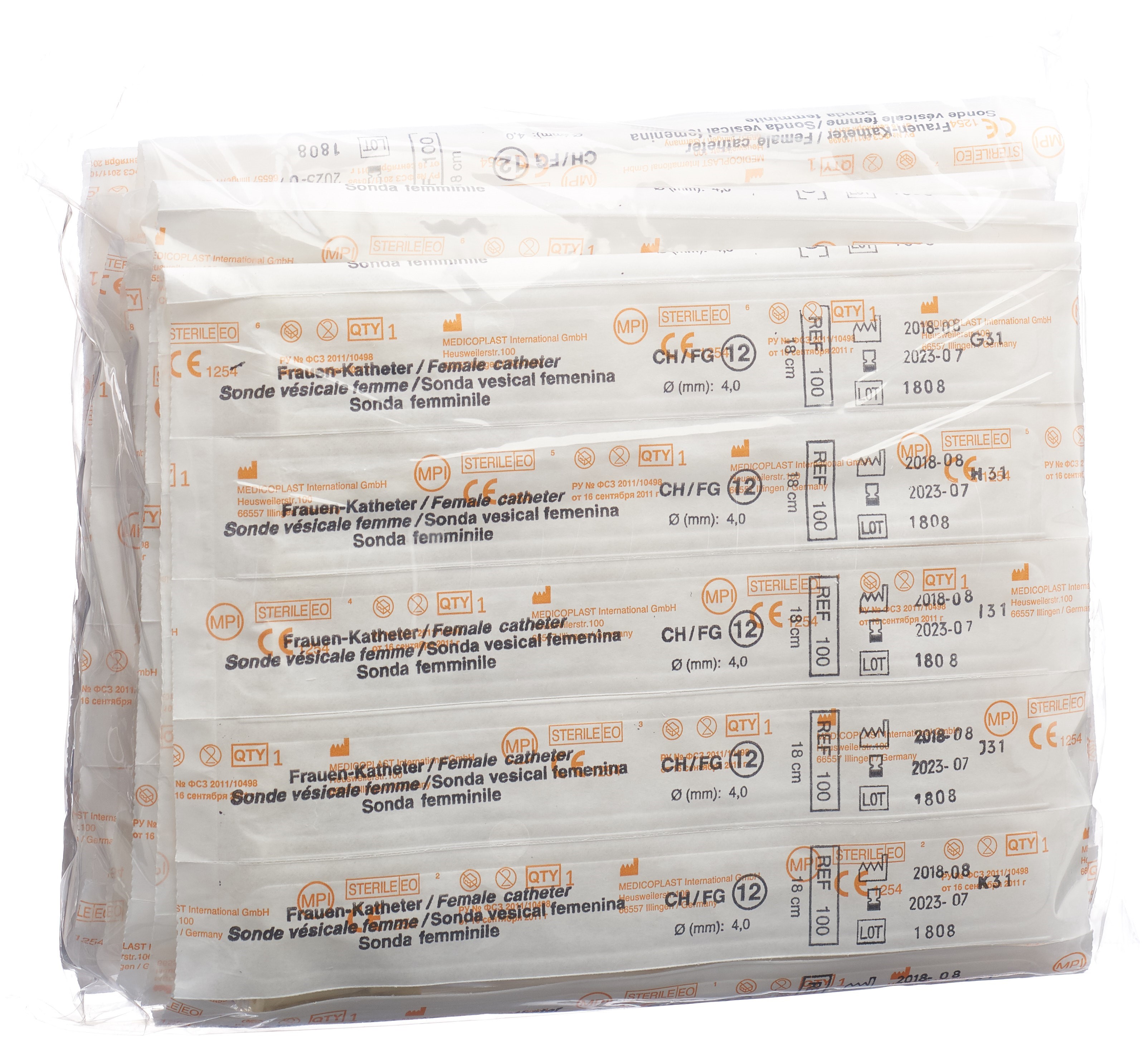 QUALIMED Frauenkatheter CH12 18cm PVC st 100 Stk