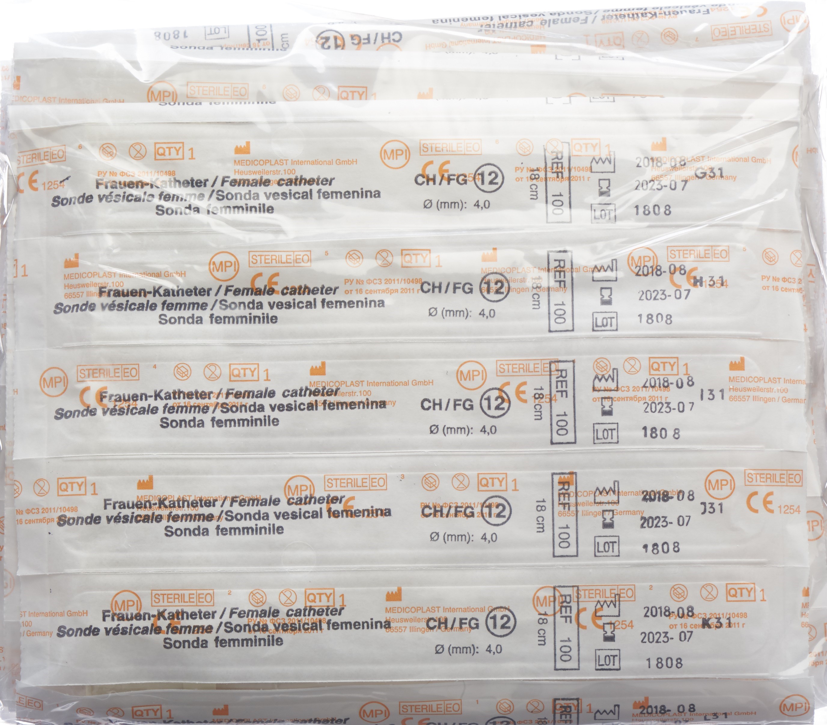 QUALIMED Frauenkatheter CH12 18cm PVC st 100 Stk