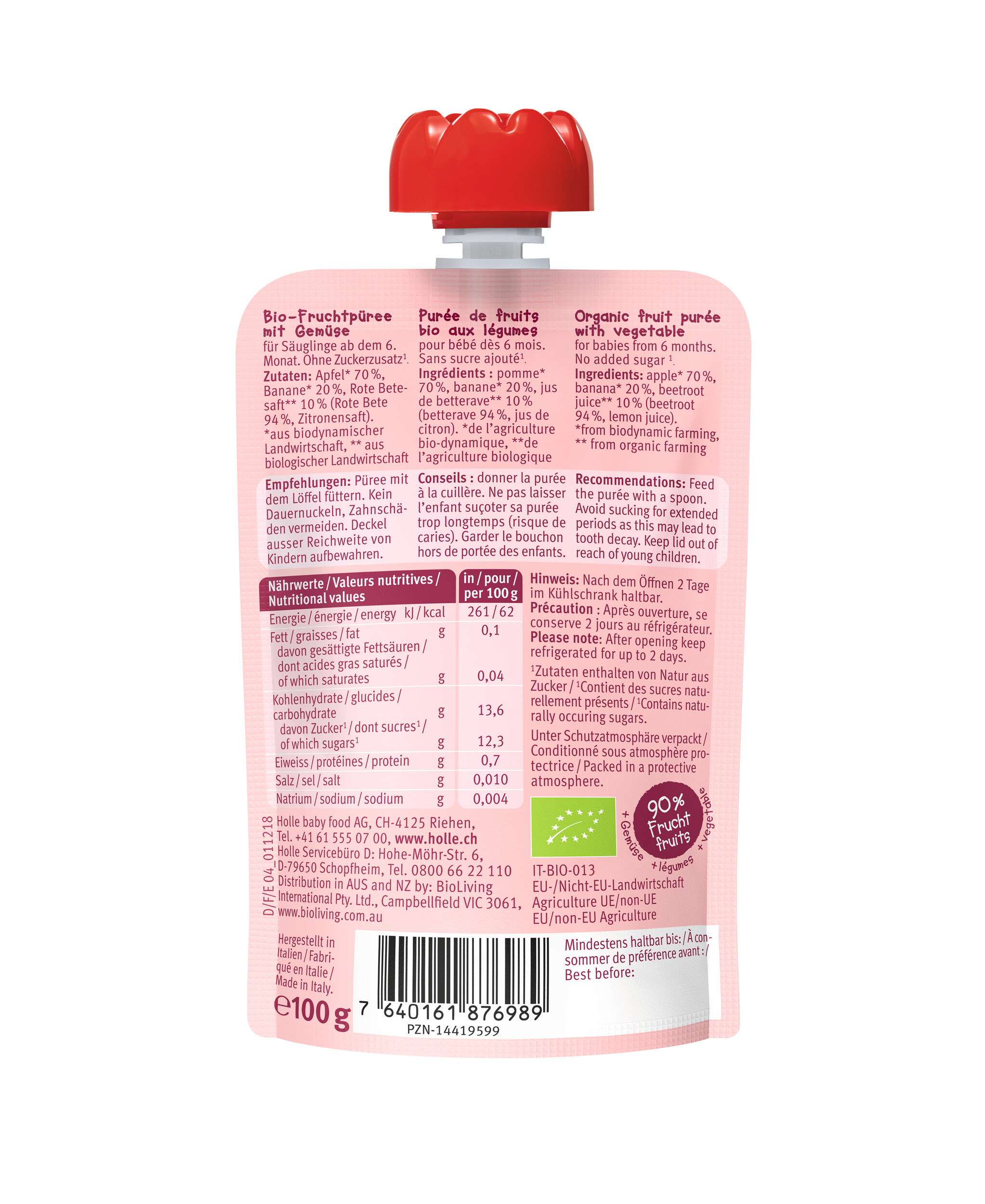 HOLLE Pouchy Zebra Beet 100 g