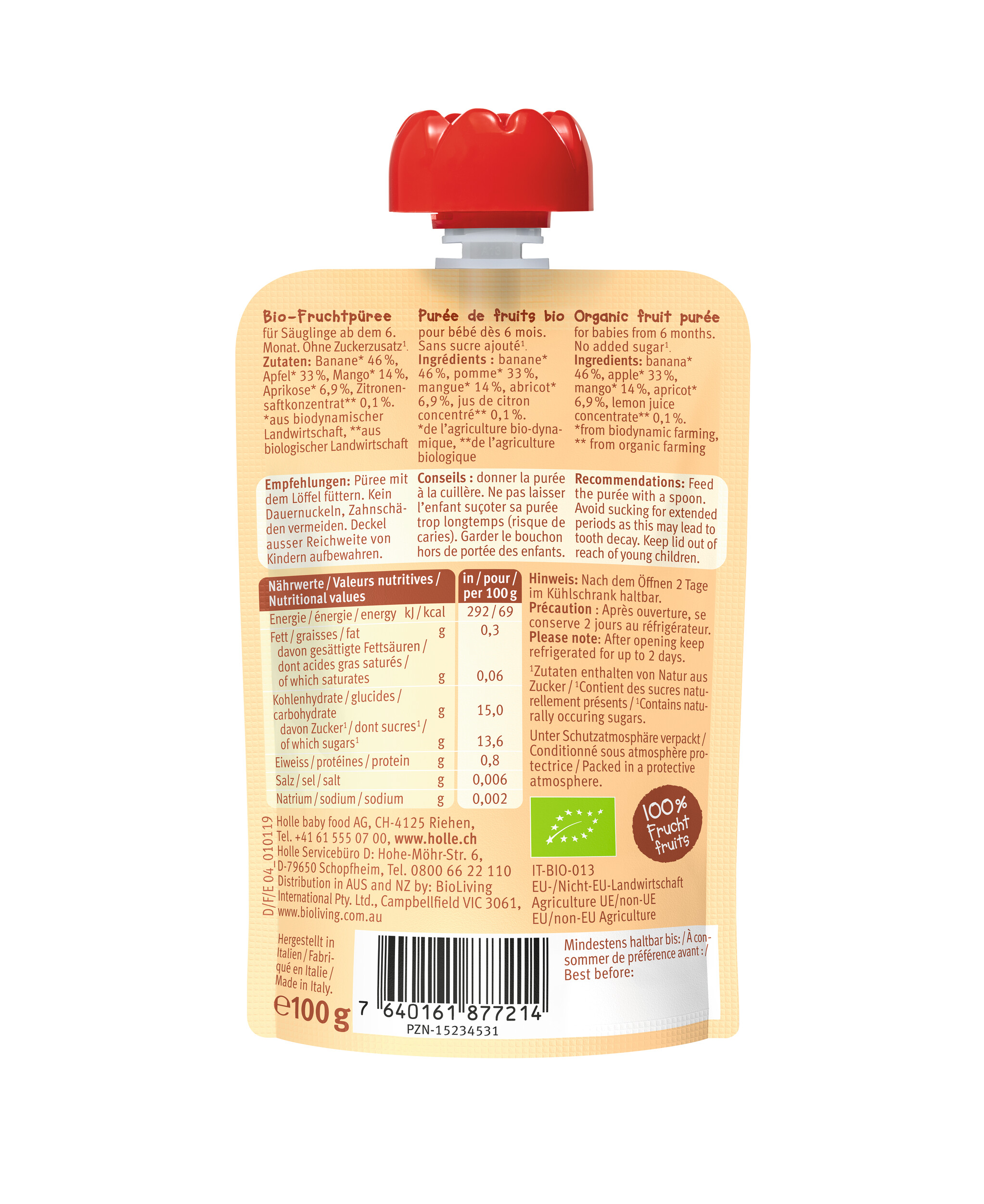 HOLLE Pouchy Banana Lama 100 g