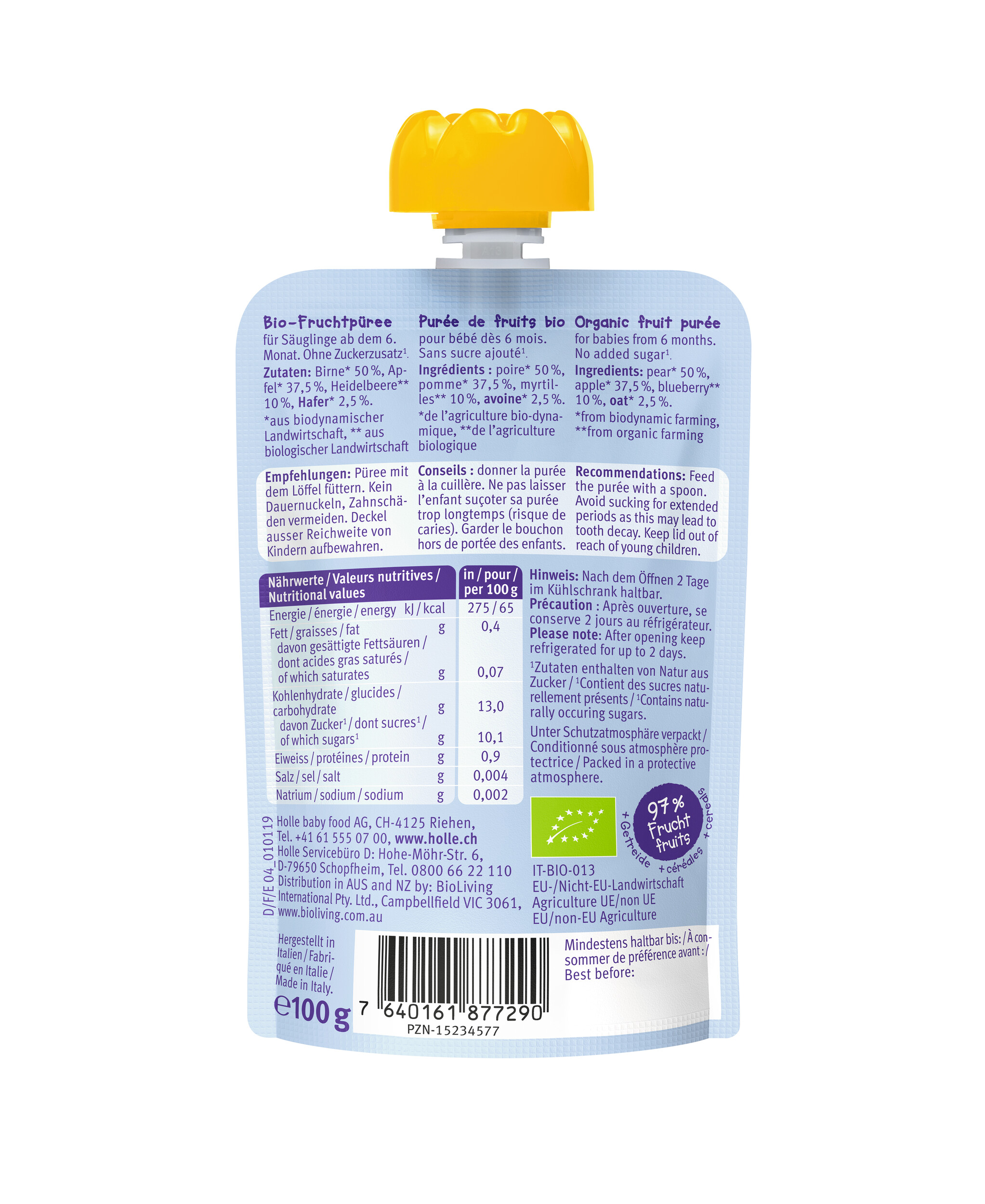 HOLLE Pouchy Blue Bird 100 g