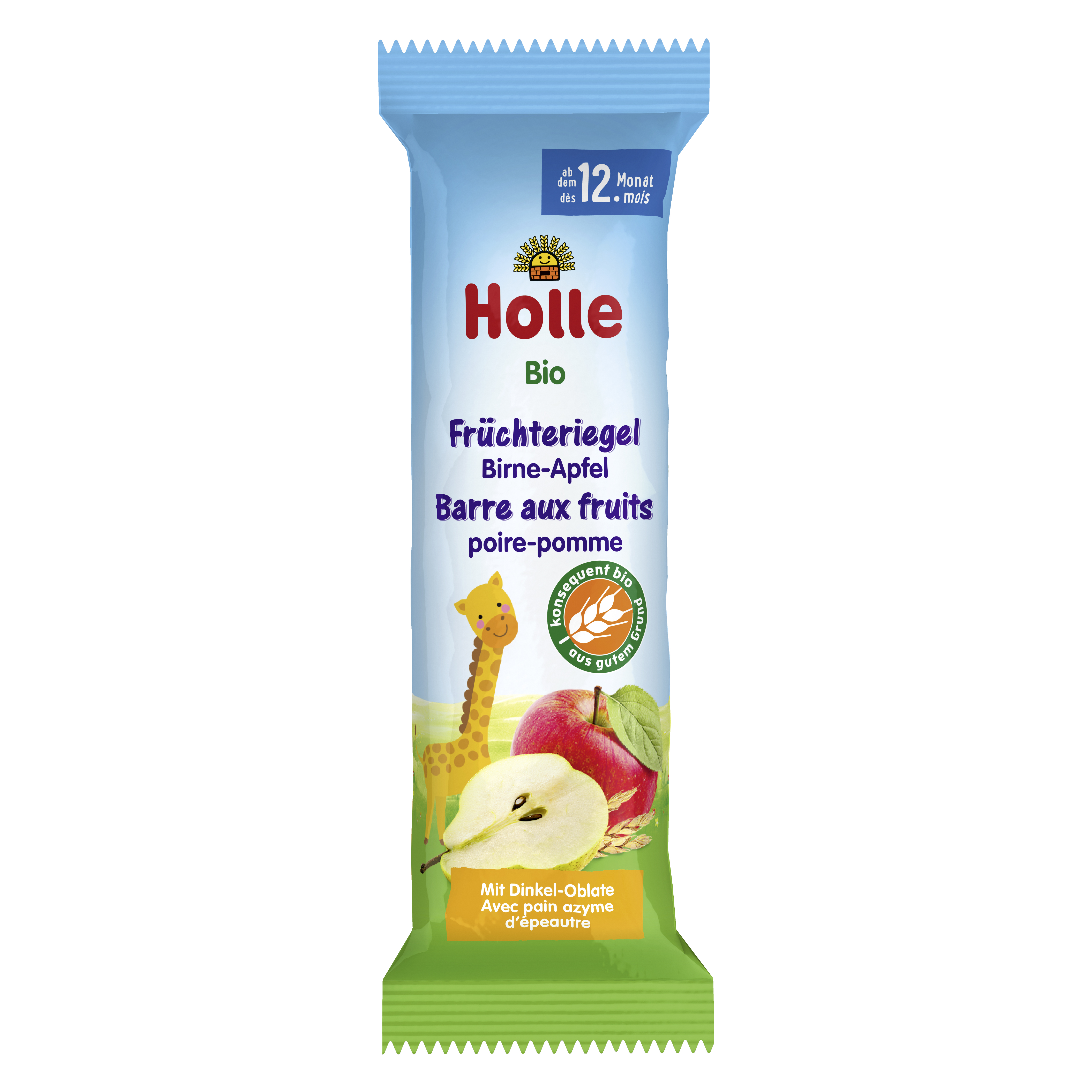 HOLLE Früchte Riegel Apfel Birne Bio 25 g