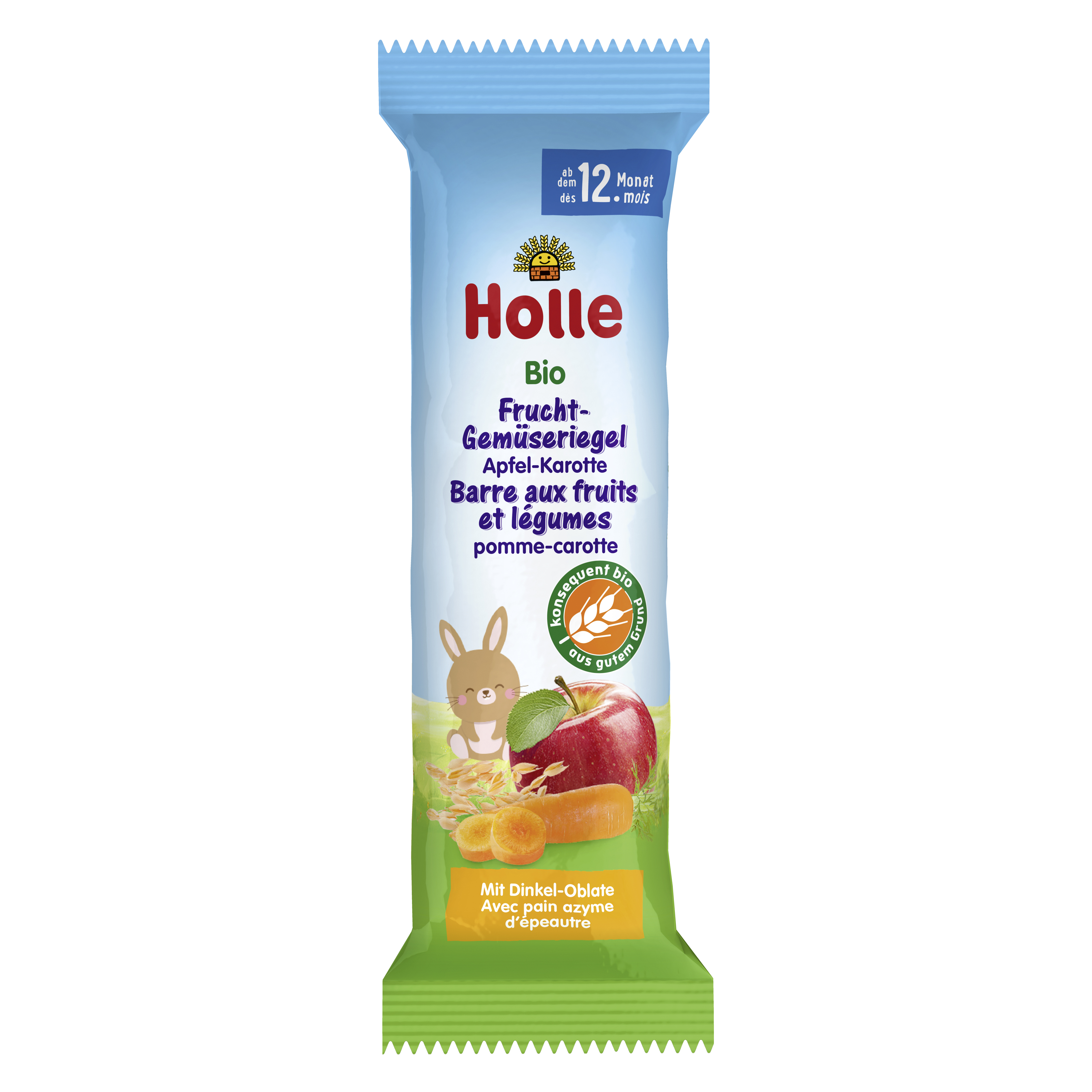 HOLLE Früchte-Gemüseriegel Apf Karot Bio 25 g